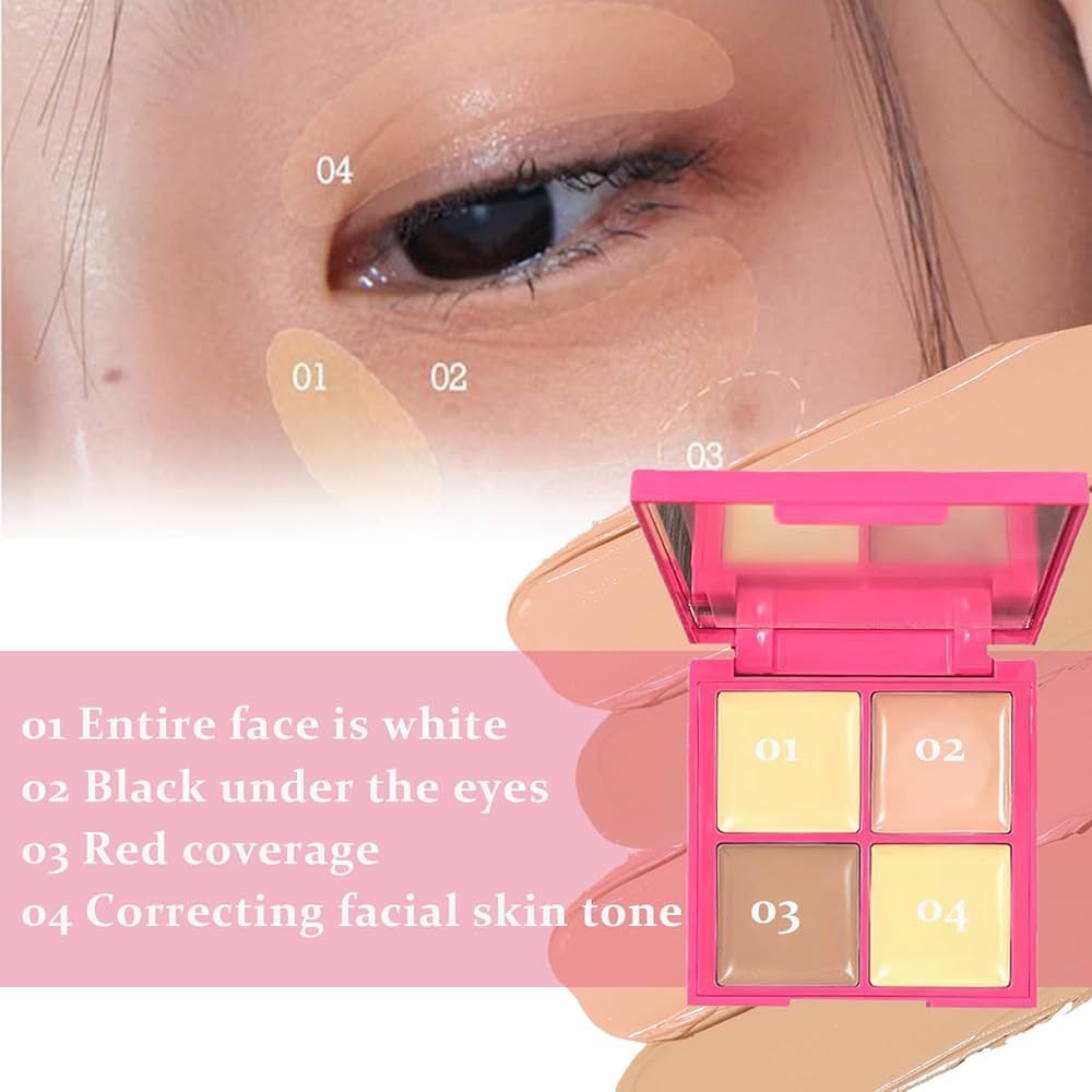 Iwawa 4 Color Concealer Palette For Dark Circles & Flawless Makeup