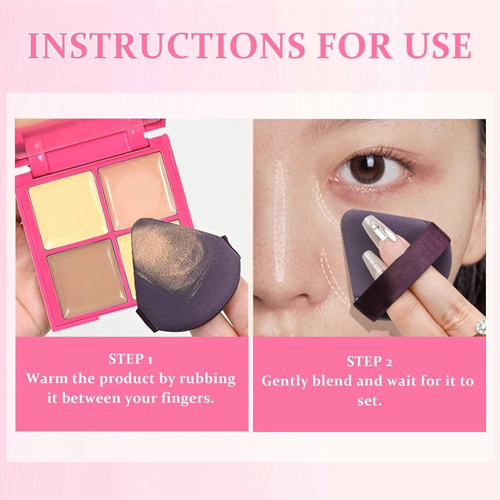 Iwawa 4 Color Concealer Palette For Dark Circles & Flawless Makeup