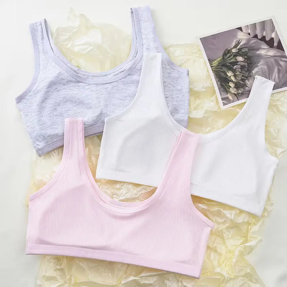 Padded Pack Of 3 Teenage Girls Cotton Training Bra