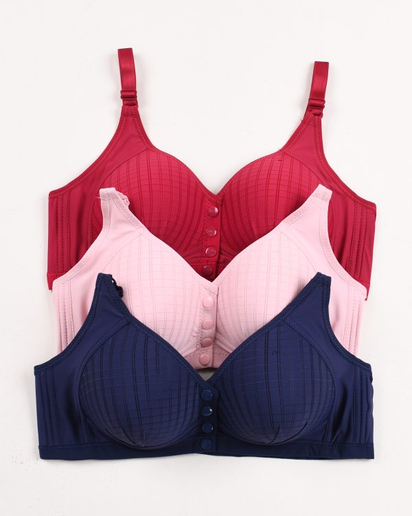 Pack of 3 Front button bra set