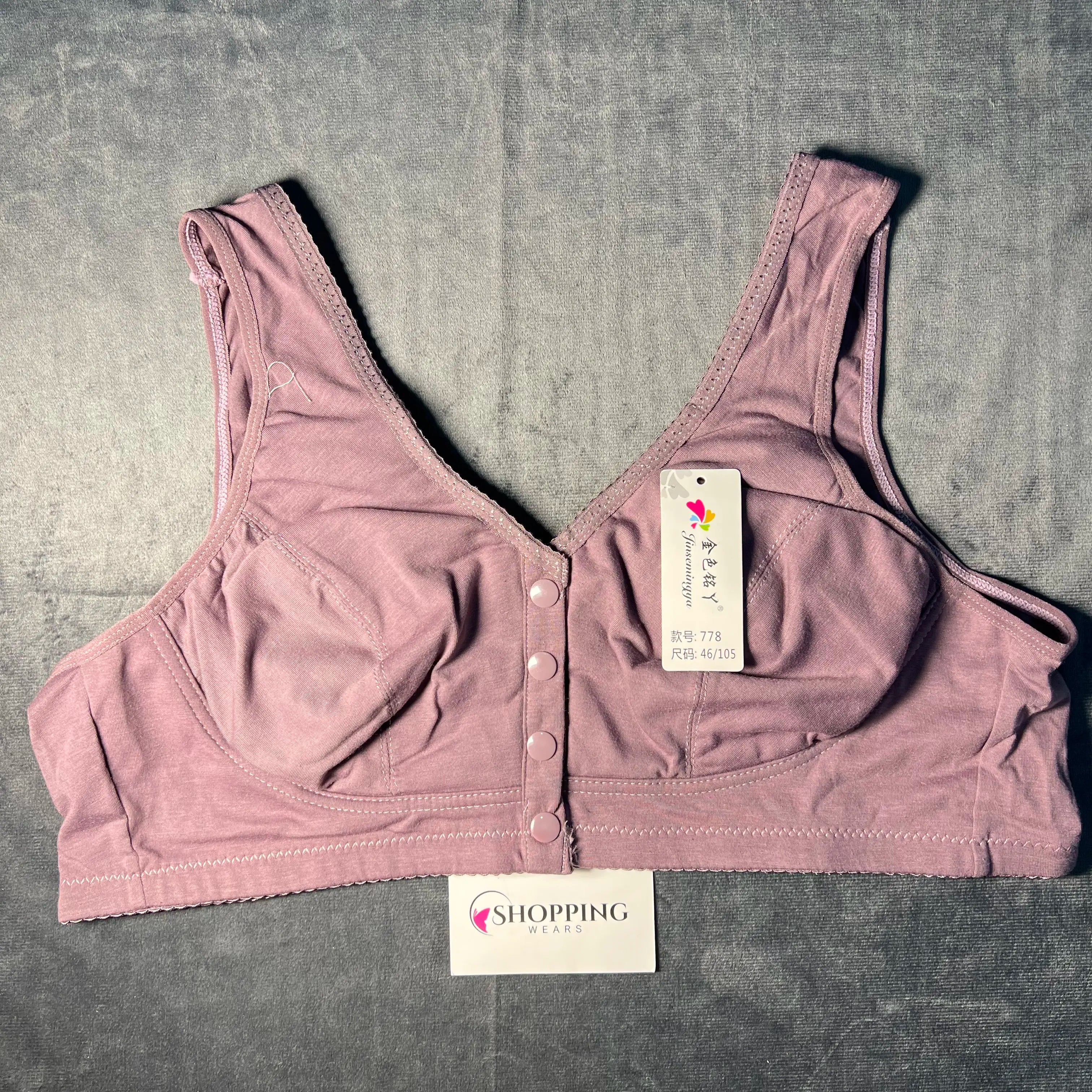Multi-Colors Winter Button Bra for Women – Non-Wired Front Button Design