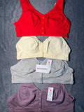 Multi-Colors Winter Button Bra for Women – Non-Wired Front Button Design