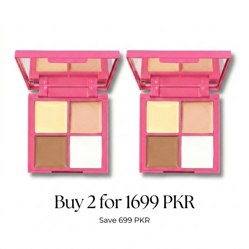 Iwawa 4 Color Concealer Palette For Dark Circles & Flawless Makeup