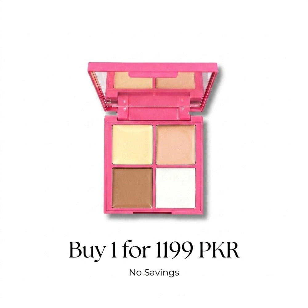 Iwawa 4 Color Concealer Palette For Dark Circles & Flawless Makeup